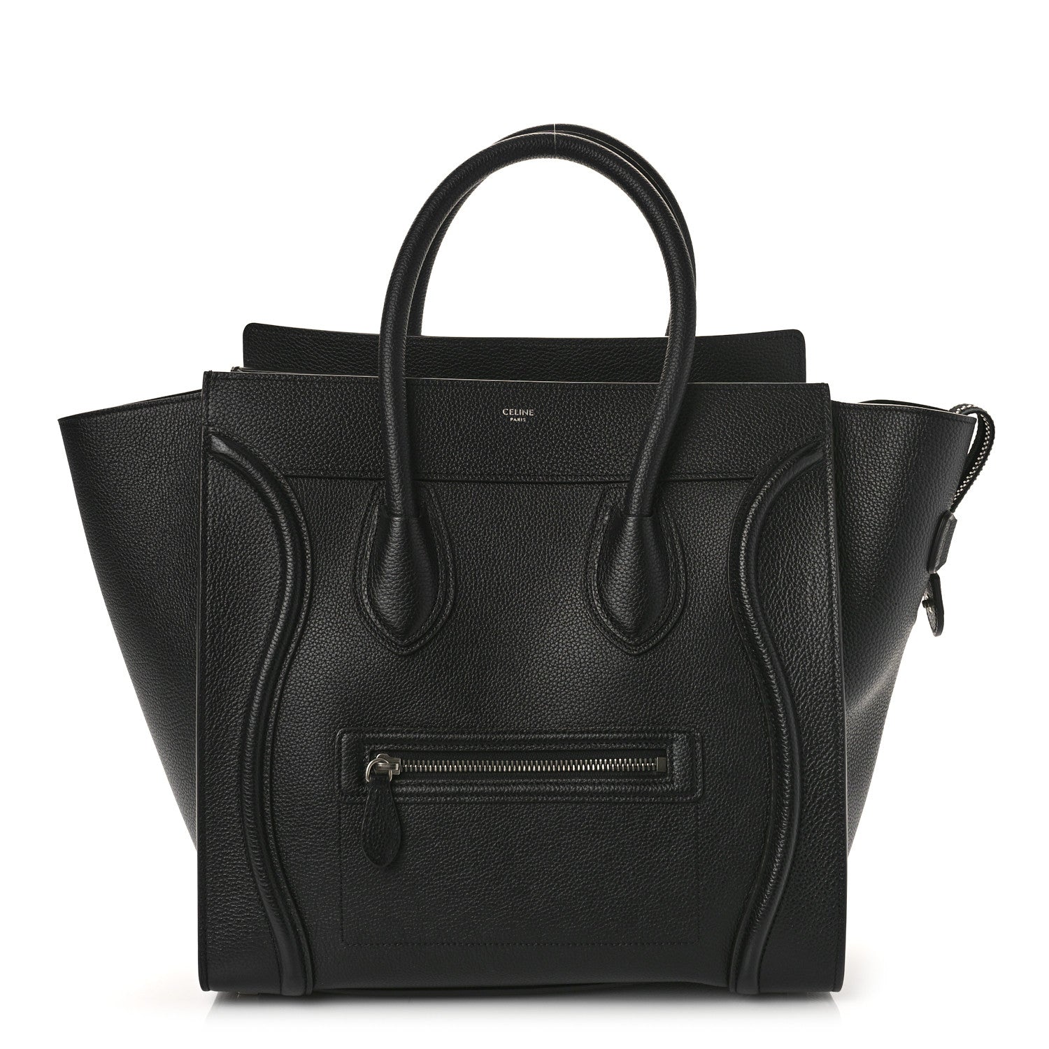 Celine Drummed Calfskin Mini Luggage Black 1 of 9