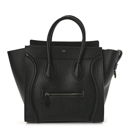 Celine Drummed Calfskin Mini Luggage Black 1 of 9