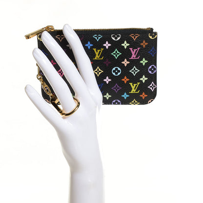 Louis Vuitton Monogram Multicolor Key Pouch Black Violet 2 of 6