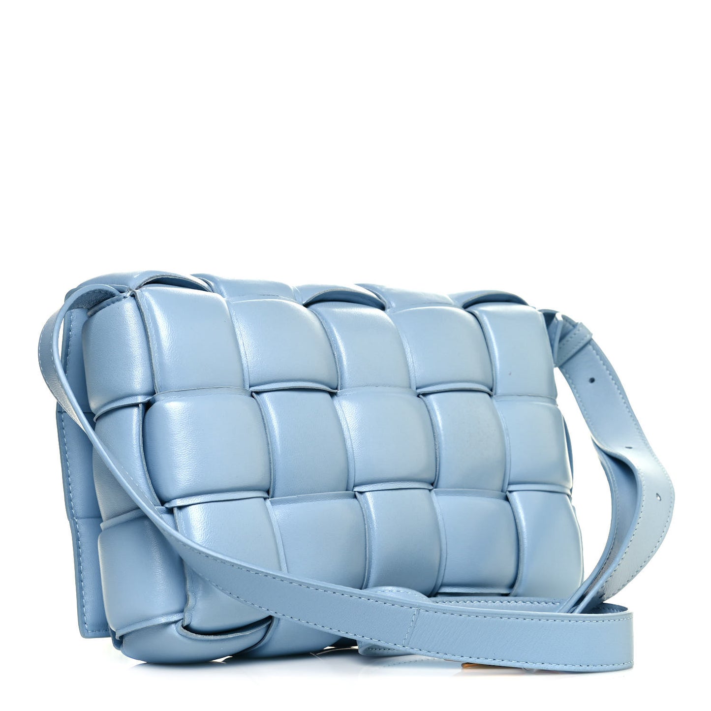 Nappa Maxi Intreccio Padded Cassette Crossbody Bag Spearmint
