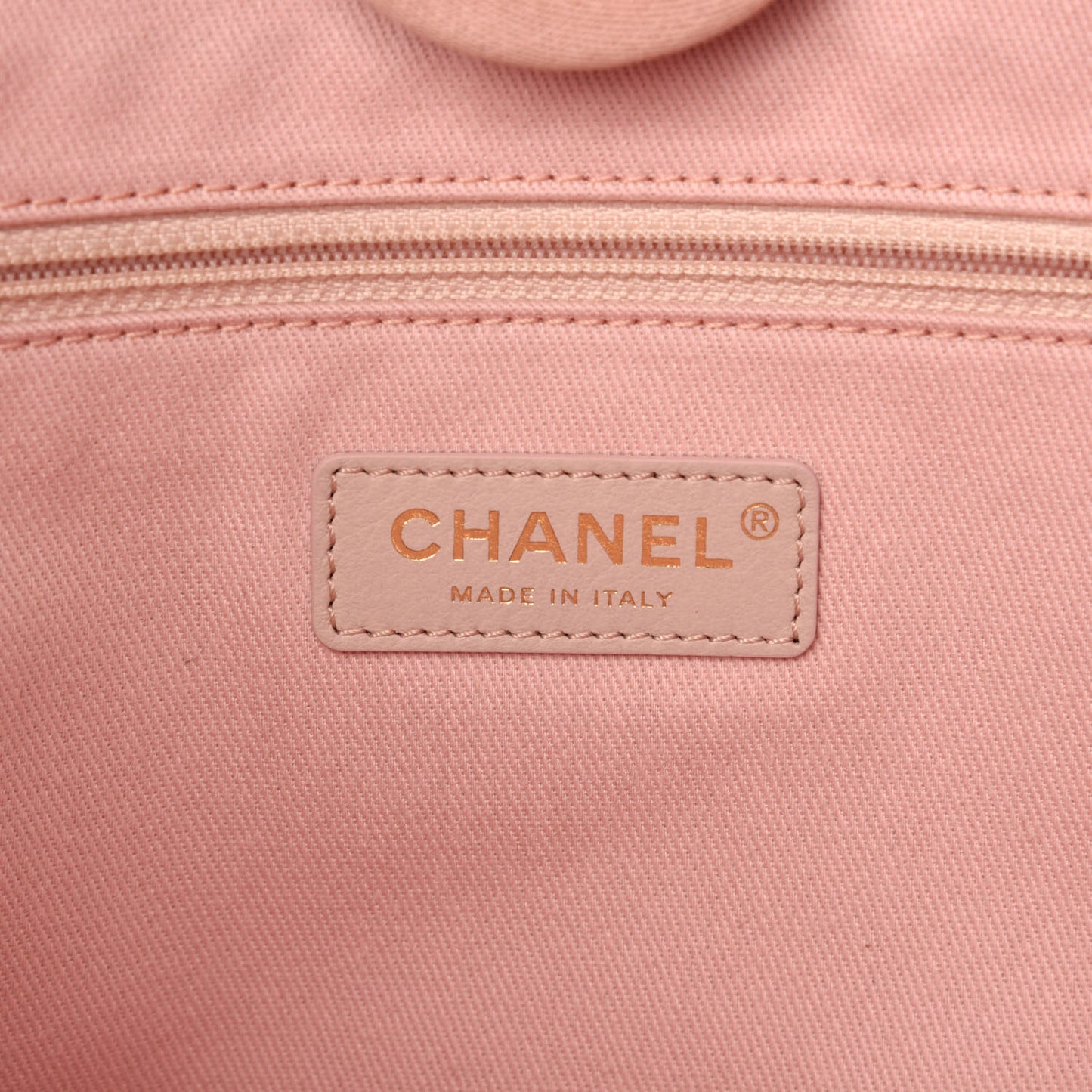 Mixed Fibers Calfskin Small Deauville Tote Rose Pink