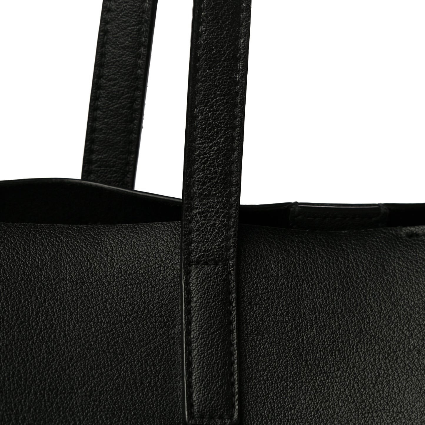 Calfskin Large Shopping Tote Black