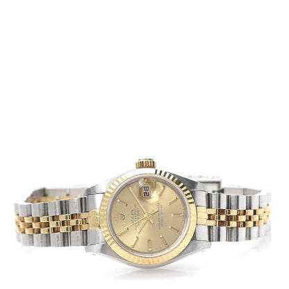 Rolex Stainless Steel 18K Yellow Gold 26mm Oyster Perpetual Datejust Watch Champagne 69173 3 of 7