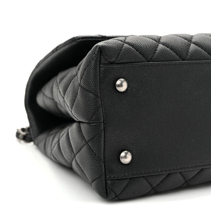 Chanel Caviar Quilted Small Coco Handle Flap Black 8 of 9