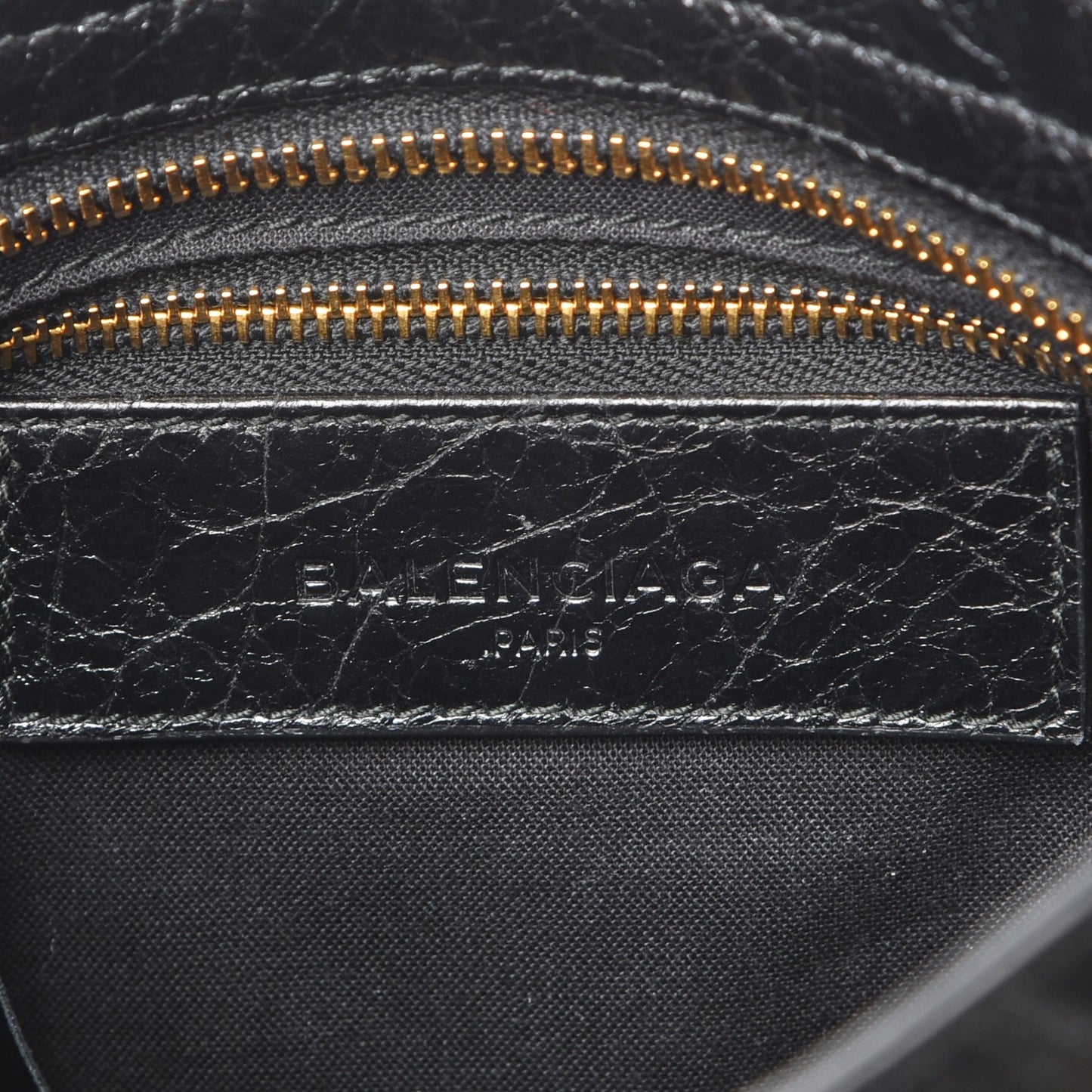 Agneau Classic Gold Hardware Mini City Black