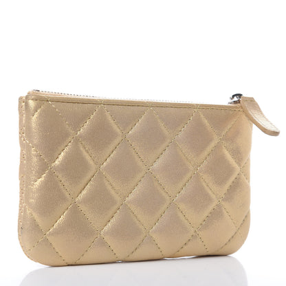 Chanel Metallic Lambskin Star Embossed Coin Purse Case Gold 3 of 10