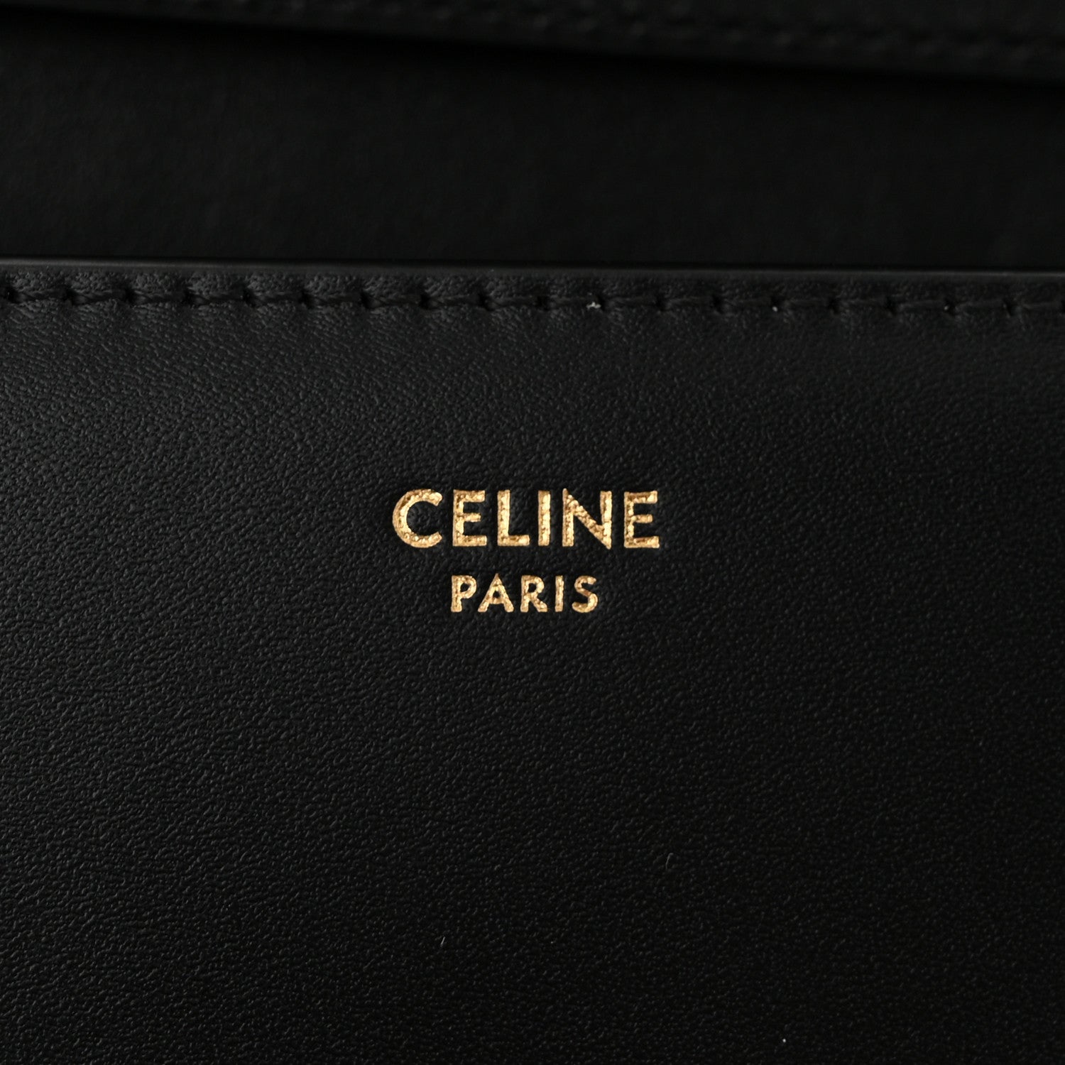 Celine Shiny Calfskin Triomphe Maillon Wallet on Chain Black 6 of 10
