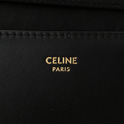Celine Shiny Calfskin Triomphe Maillon Wallet on Chain Black 6 of 10