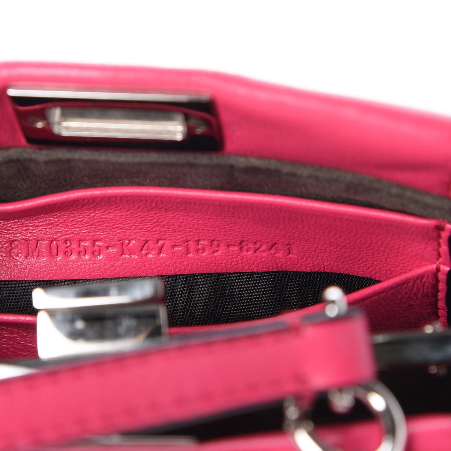 Shiny Nappa Micro Peekaboo Iconic Satchel Fuxia