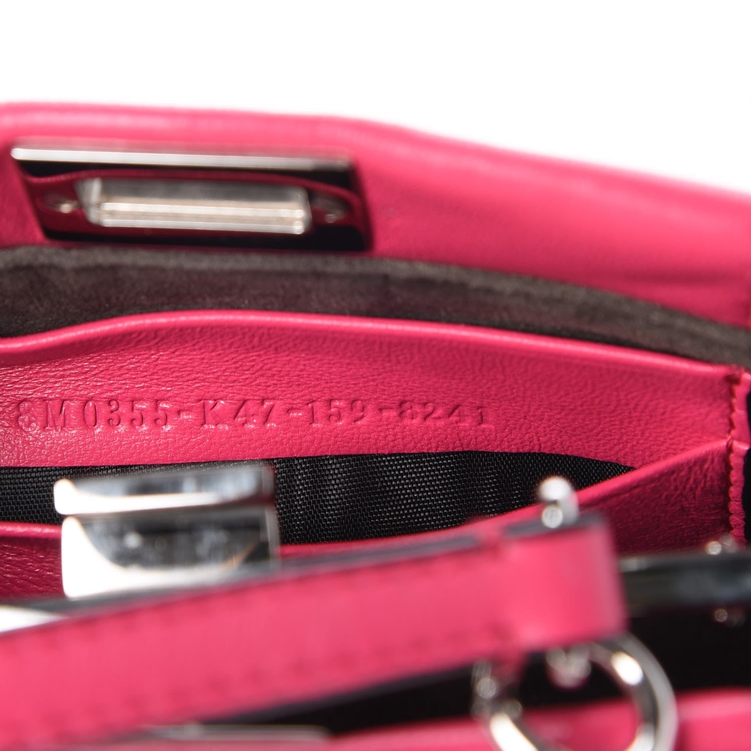 Fendi Shiny Nappa Micro Peekaboo Iconic Satchel Fuxia 9 of 12