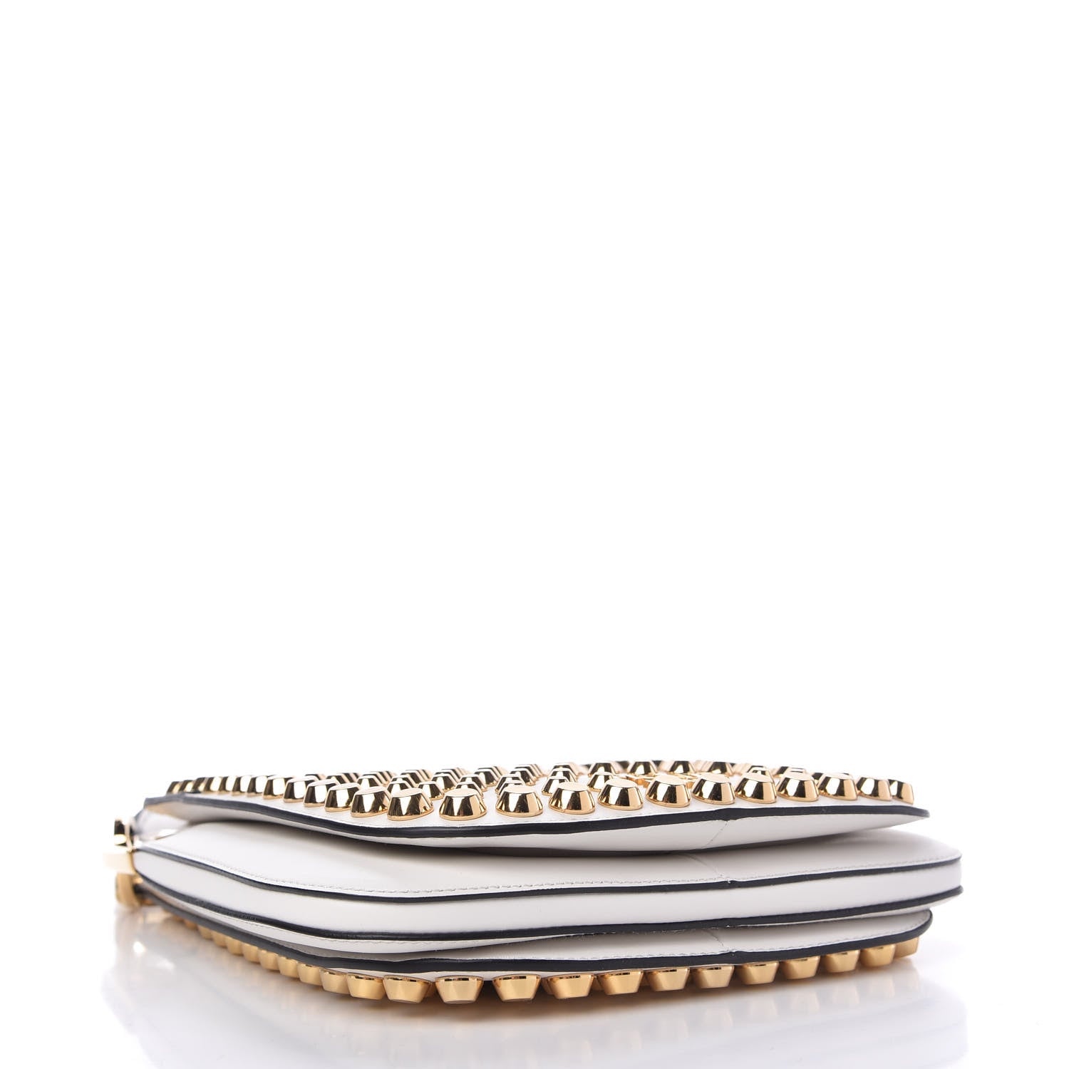 Prada City Calfskin Lucer Studded Small Margit Bag Bianco Roccia 4 of 10