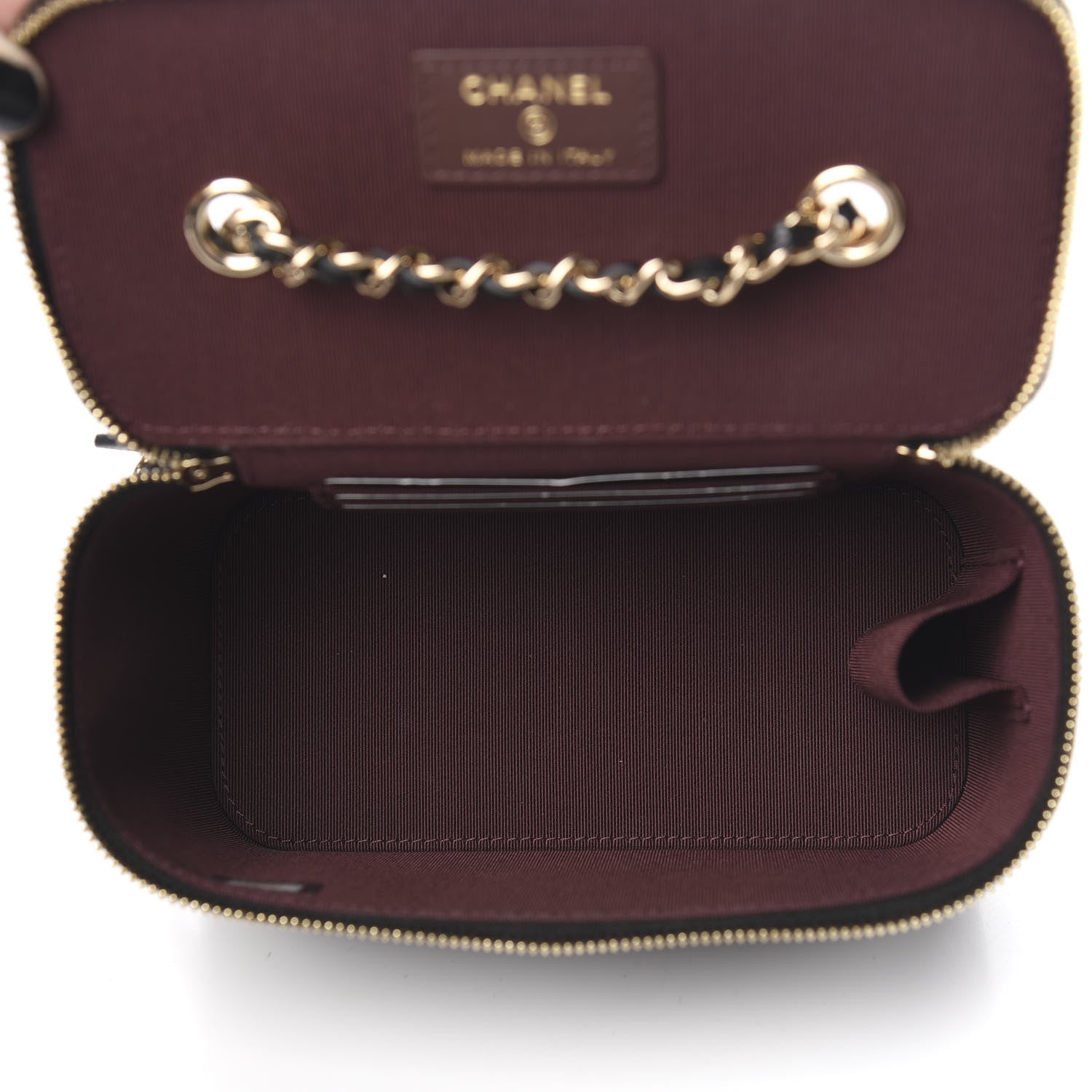 Chanel Caviar Quilted Small Vanity Case With Chain Black 4 of 10