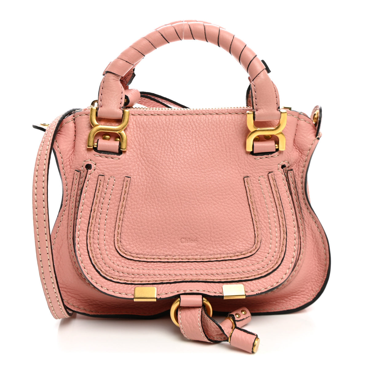 Calfskin Mini Marcie Satchel Fallow Pink