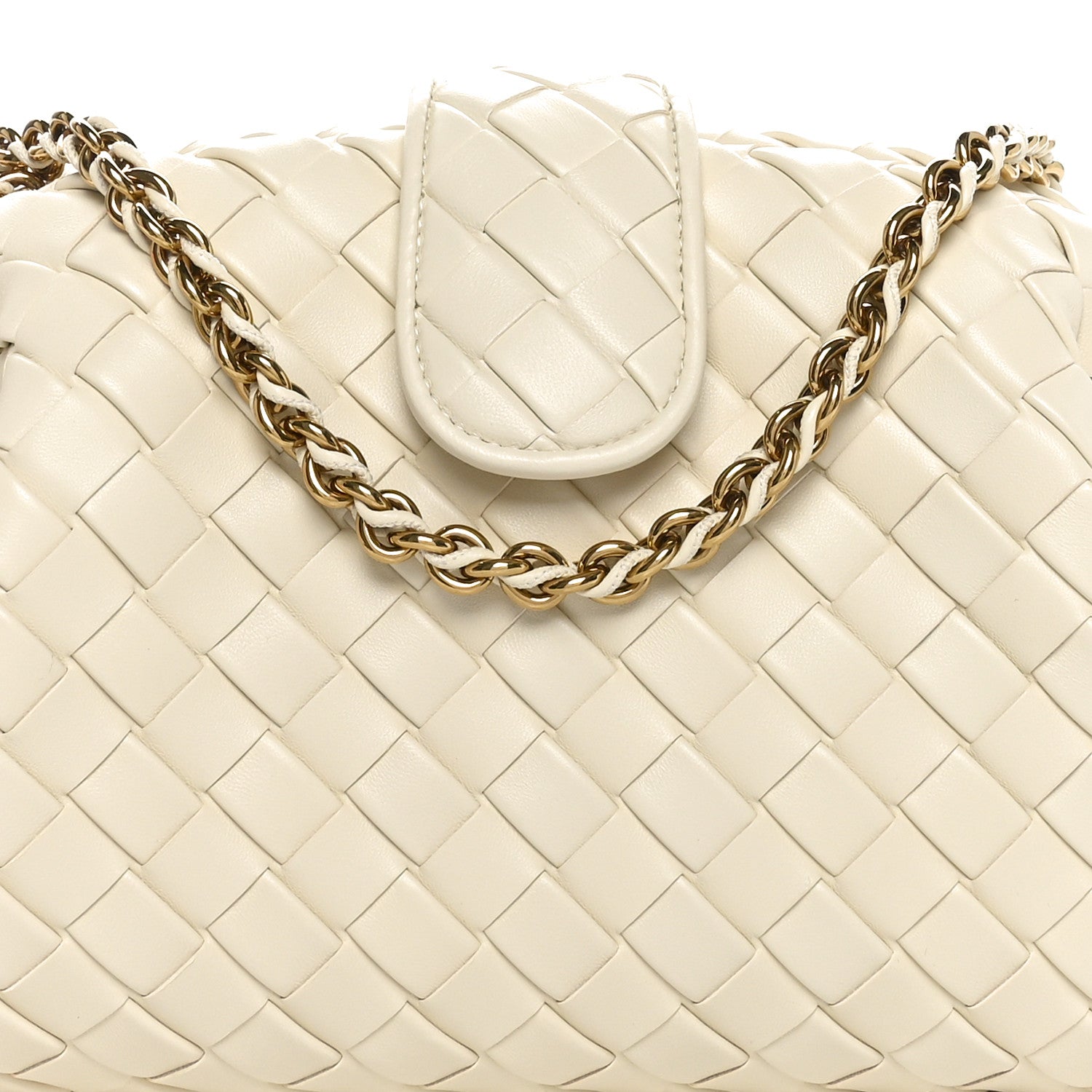 Bottega Veneta Nappa Intrecciato Teen The Lauren 1980 Clutch With Chain String 9 of 11