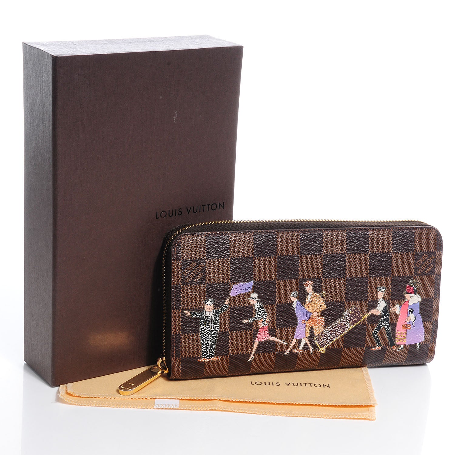 Louis Vuitton Damier Ebene Illustre Zippy Wallet Violet 5 of 8