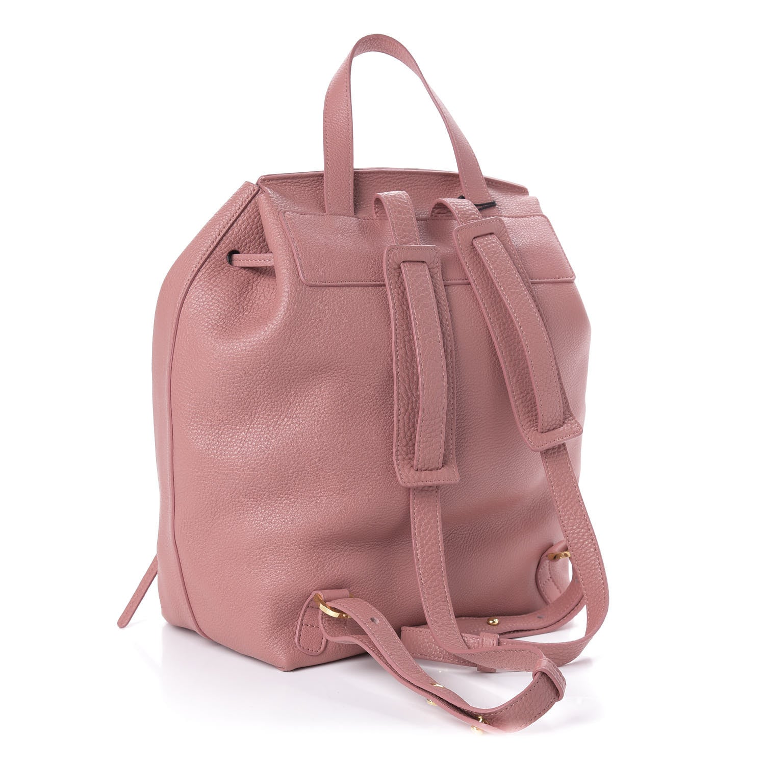 Mansur Gavriel Tumbled Calfskin Backpack Bag Blush 2 of 7