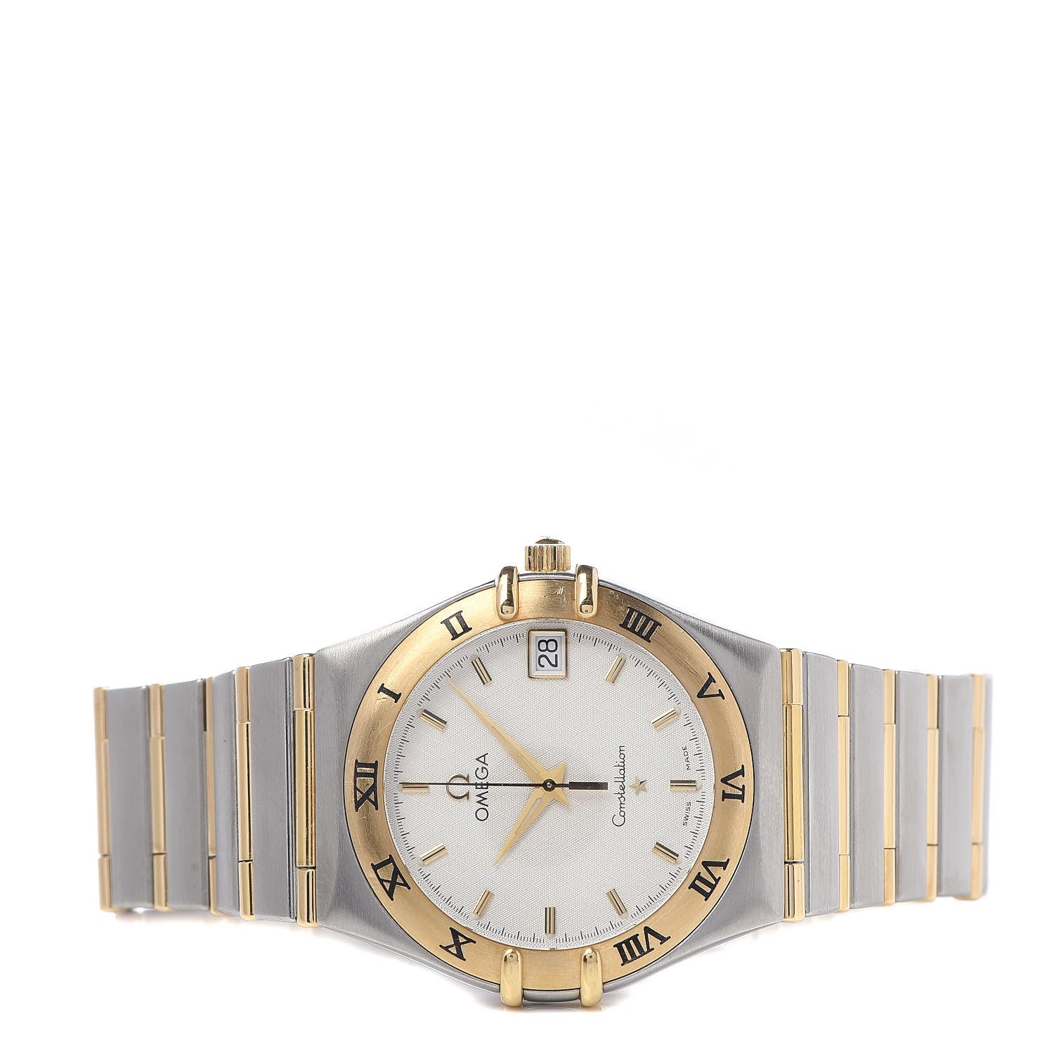 Omega Stainless Steel 18K Yellow Gold 33mm Constellation Quartz Watch White 1312.30 3 of 6