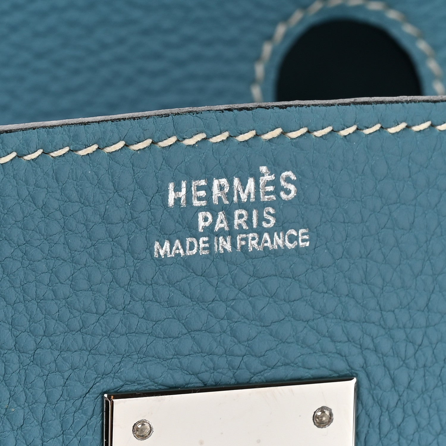 Hermes Togo BIRKIN 30 Blue Jean 6 of 19