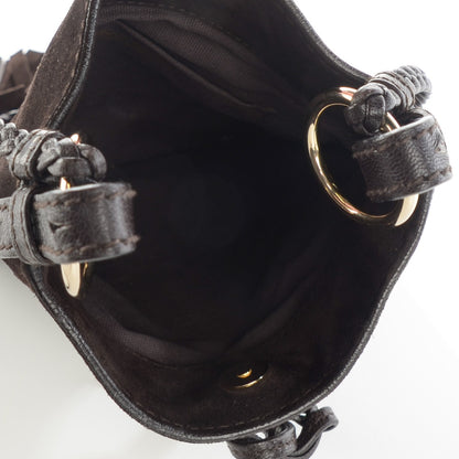 Saint Laurent Suede Fringe Messenger Bag Chocolate 7 of 7