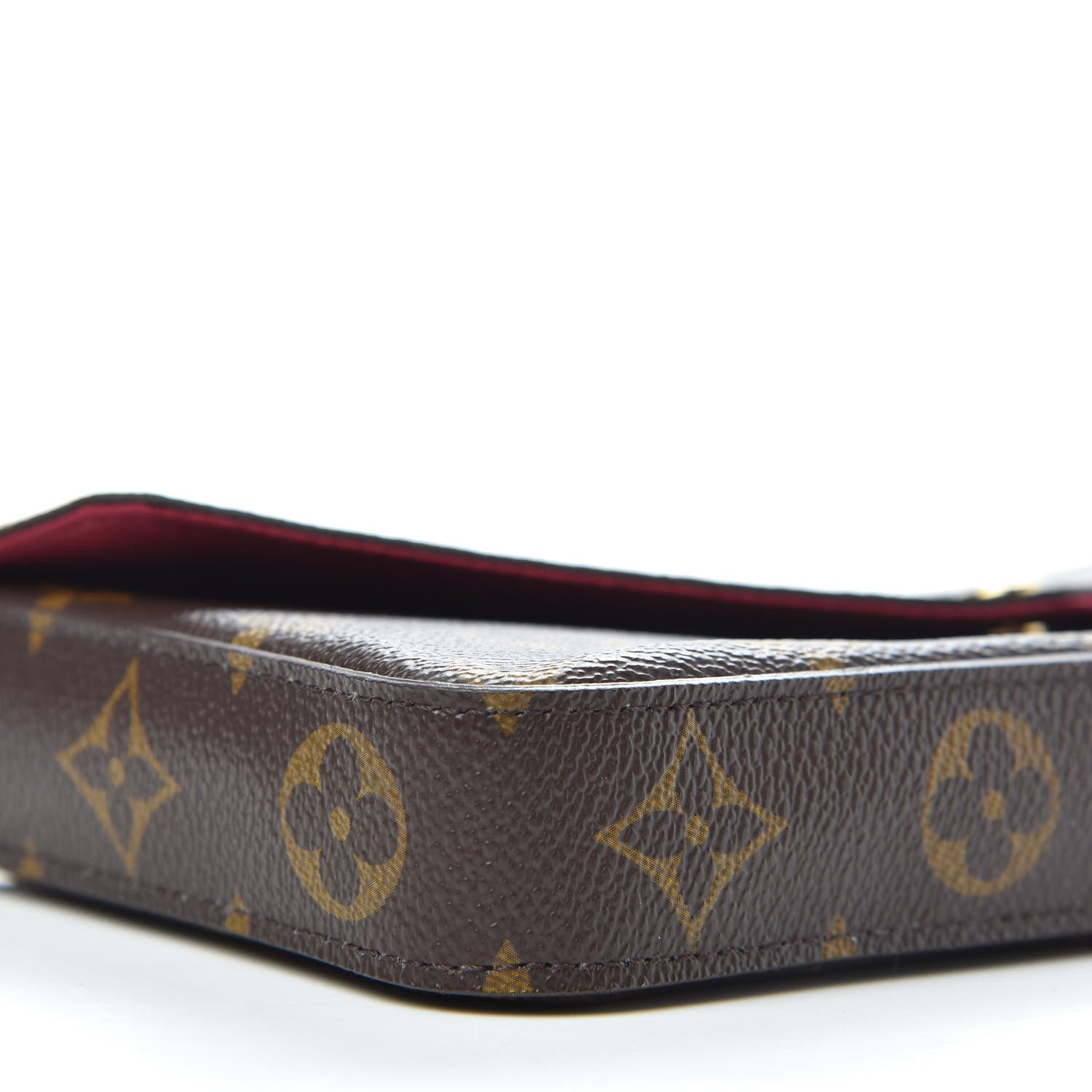 Louis Vuitton Monogram Pochette Felicie Chain Wallet Fuchsia 7 of 9