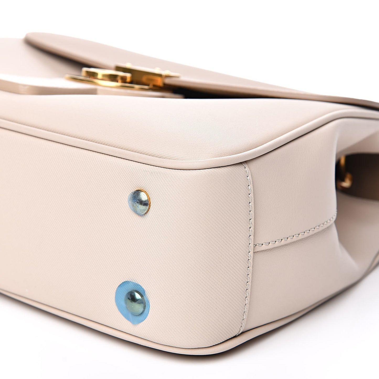 Trench Calfskin Medium DK88 Top Handle Bag Honey Limestone