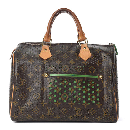 Louis Vuitton Monogram Perforated Speedy 30 Green 1 of 18