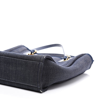 Chanel Denim Mini Deauville Tote Dark Blue 8 of 10