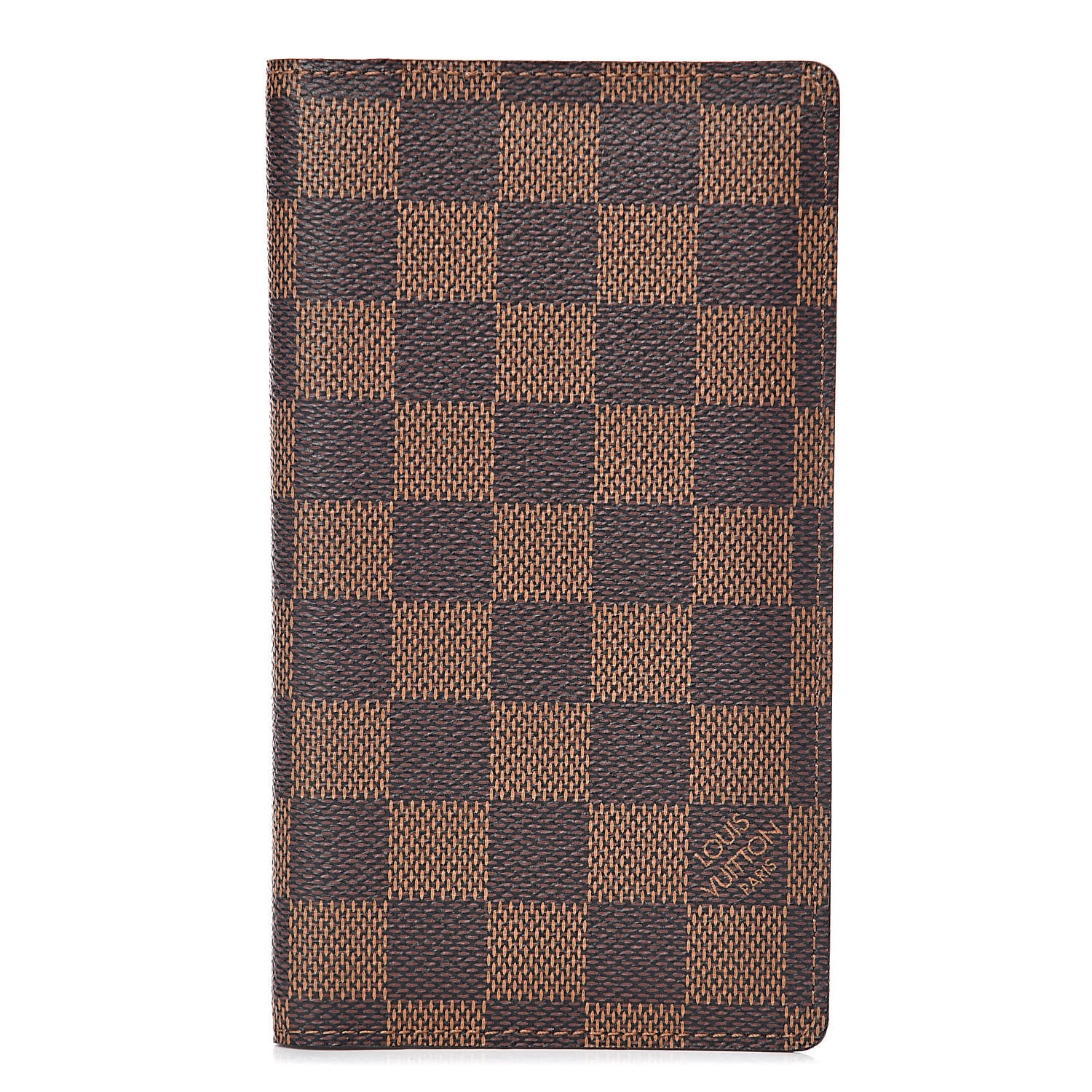 Louis Vuitton Damier Ebene Checkbook Cover Wallet 1 of 8