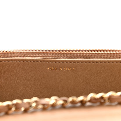 Chanel Lambskin Quilted Trendy CC Wallet On Chain WOC Beige 7 of 13