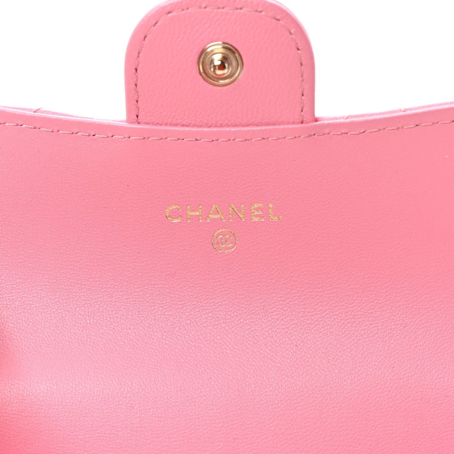 Chanel Lambskin Quilted Flap Card Holder Wallet Pink 7 of 10