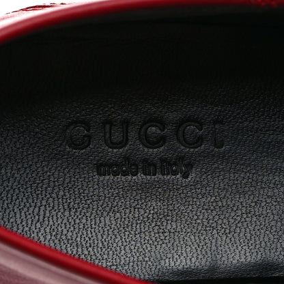 Gucci Lambskin Womens Brixton Horsebit Loafers 35 Hibiscus Red 6 of 9