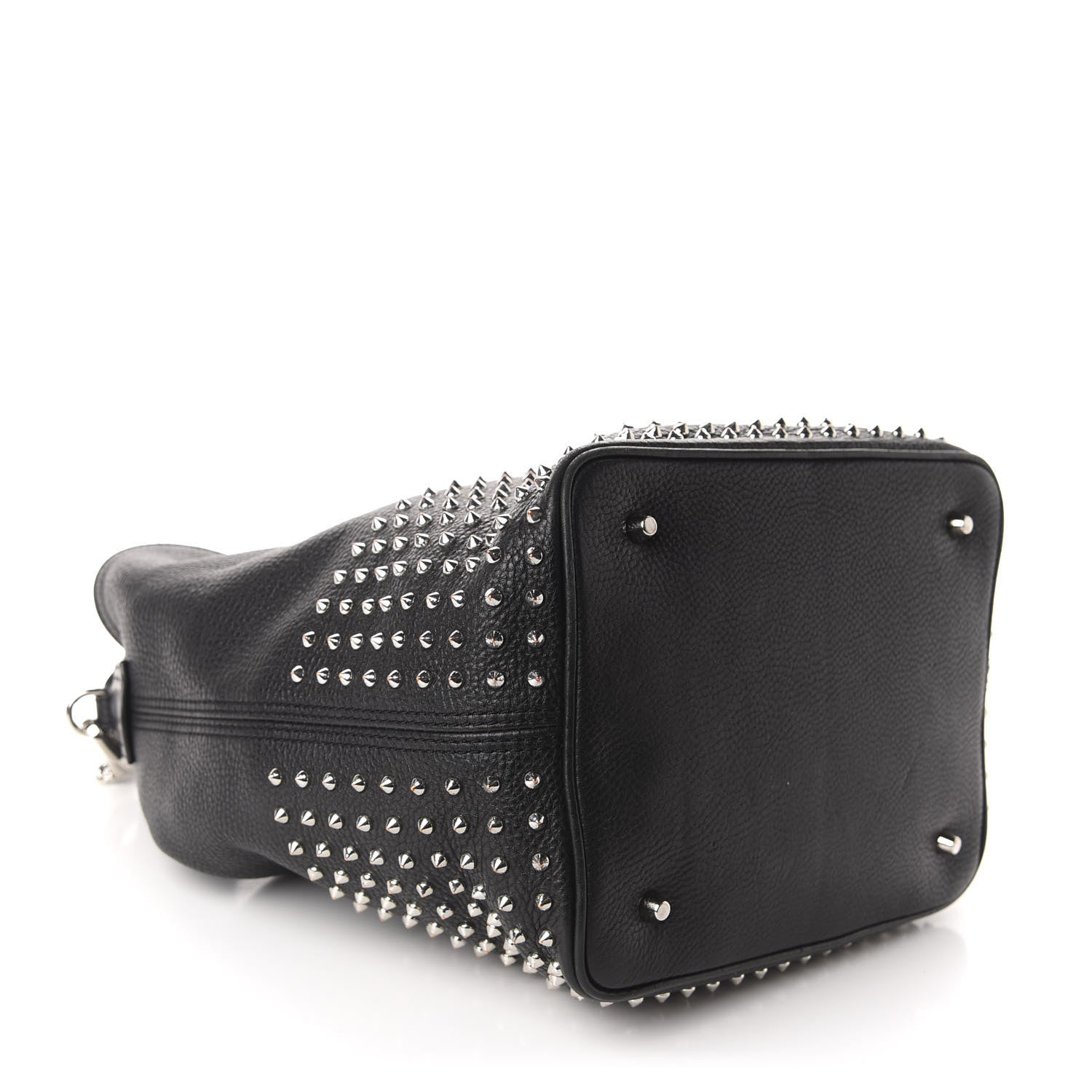 Burberry Calfskin Studded Medium Susanna Hobo Black 4 of 13