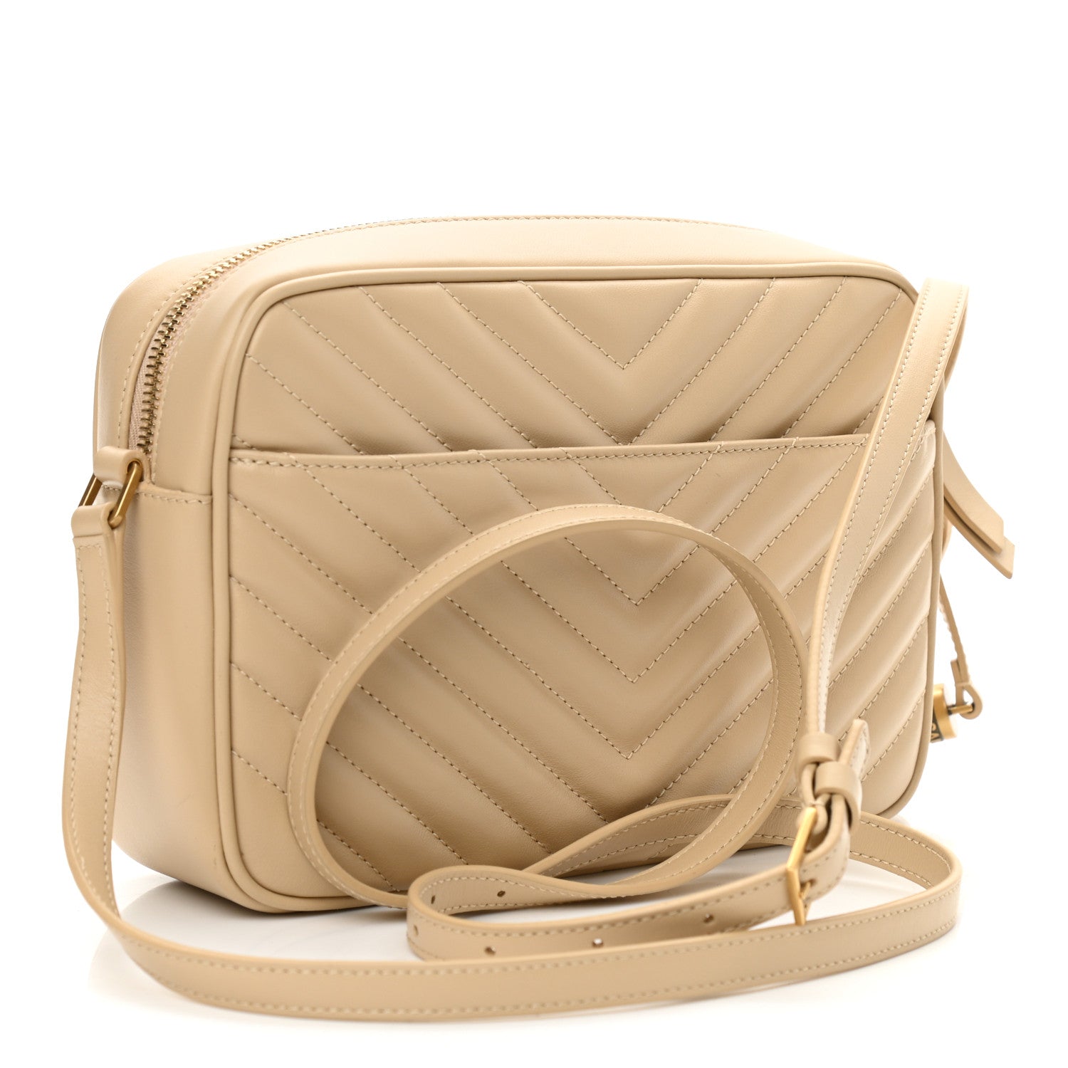 Saint Laurent Calfskin Matelasse Monogram Lou Camera Bag Ivoire Naturel 3 of 10
