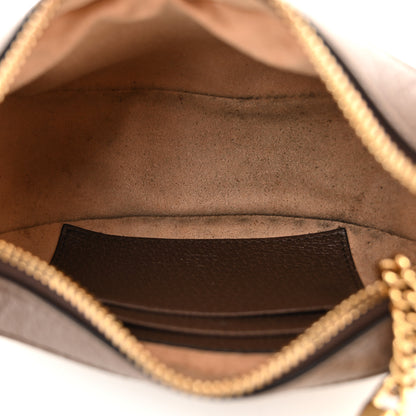 Gucci GG Supreme Monogram Textured Calfskin Web Mini Ophidia Half Moon Hobo Beige Ebony New Acero 5 of 11