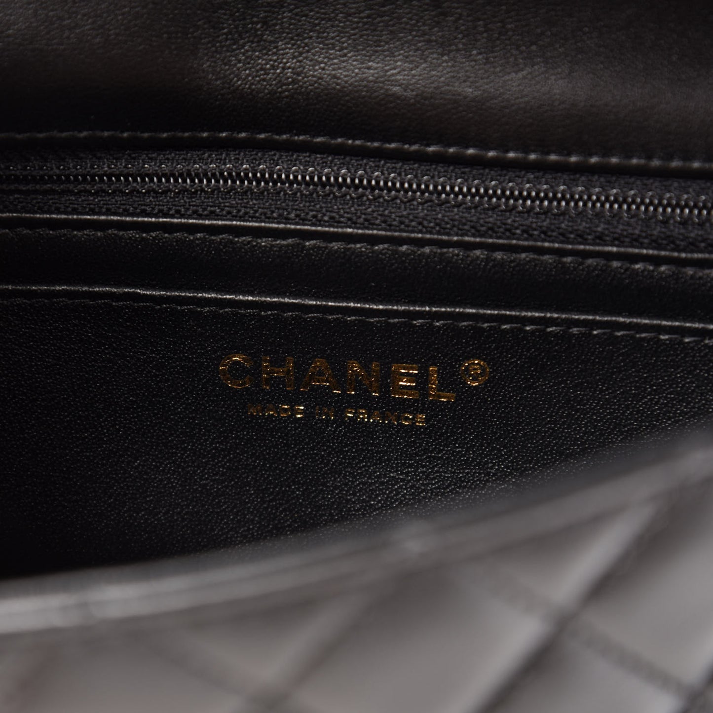 Lambskin Quilted Mini Rectangular Flap Black