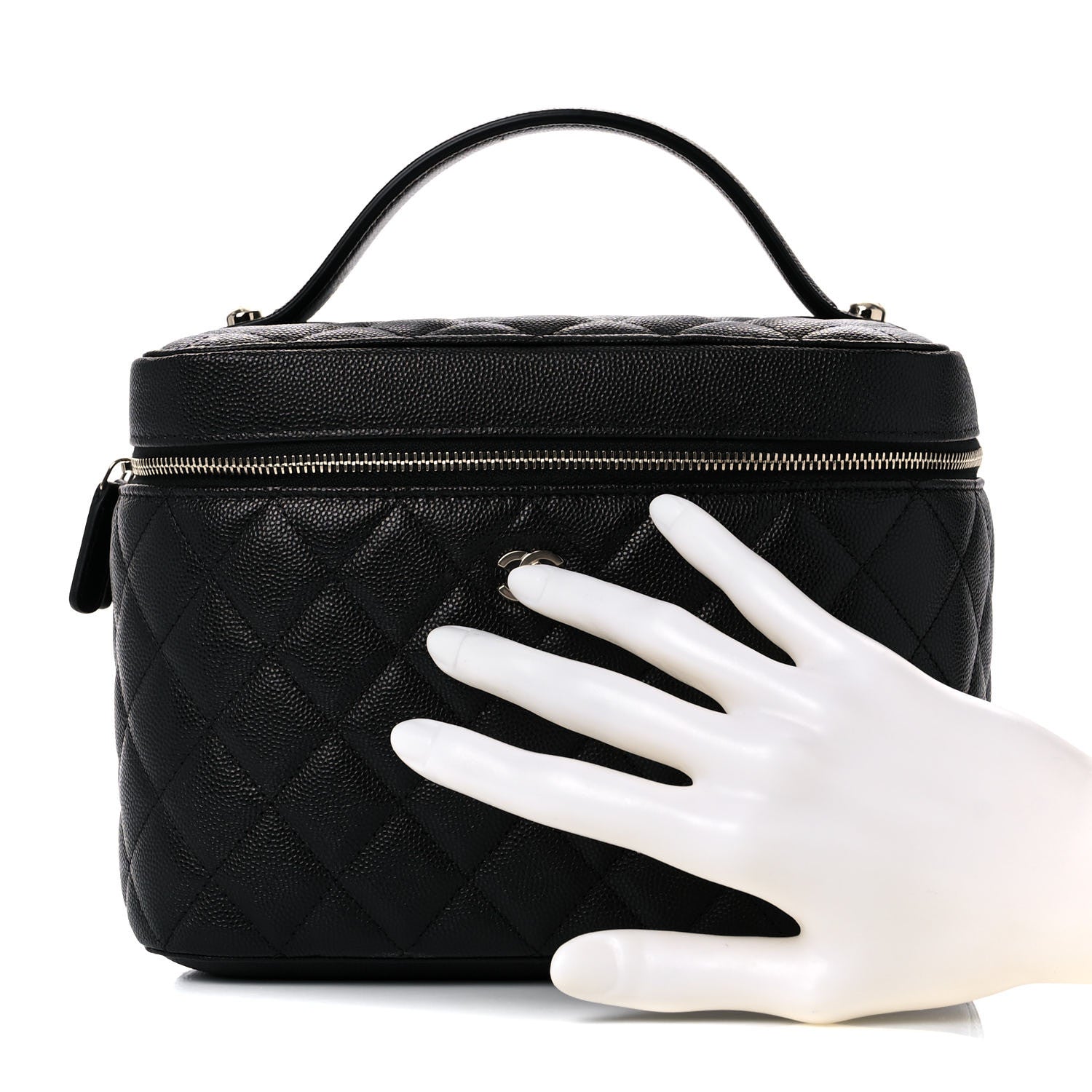 Chanel Caviar Quilted Large Vanity Pouch Black 2 of 11