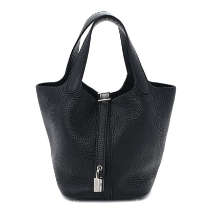 Hermes Taurillon Clemence Picotin Lock 18 PM Black 1 of 9