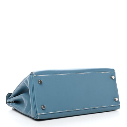 Hermes Swift Kelly Retourne 28 Blue Jean 3 of 14