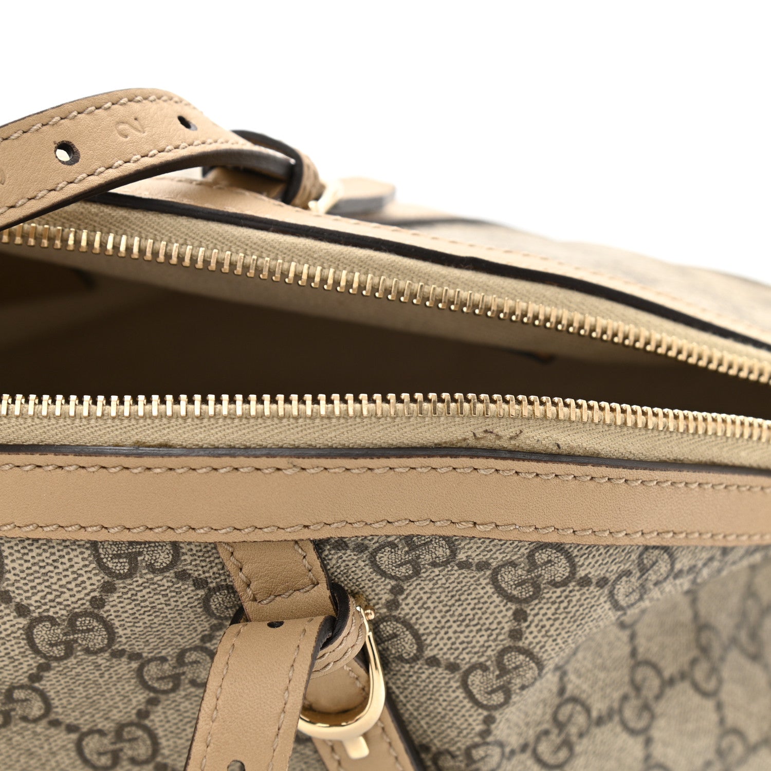 Gucci GG Supreme Monogram Medium Nice Top Handle Dome Bag Beige 11 of 12