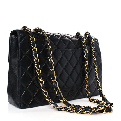 Chanel Lambskin Quilted Jumbo Single Flap Black 3 of 10