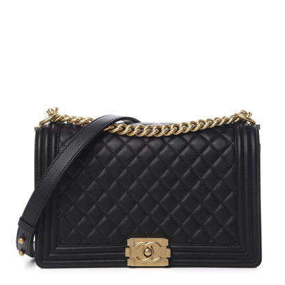 Chanel Calfskin Quilted New Medium Boy Flap Black 1 of 14
