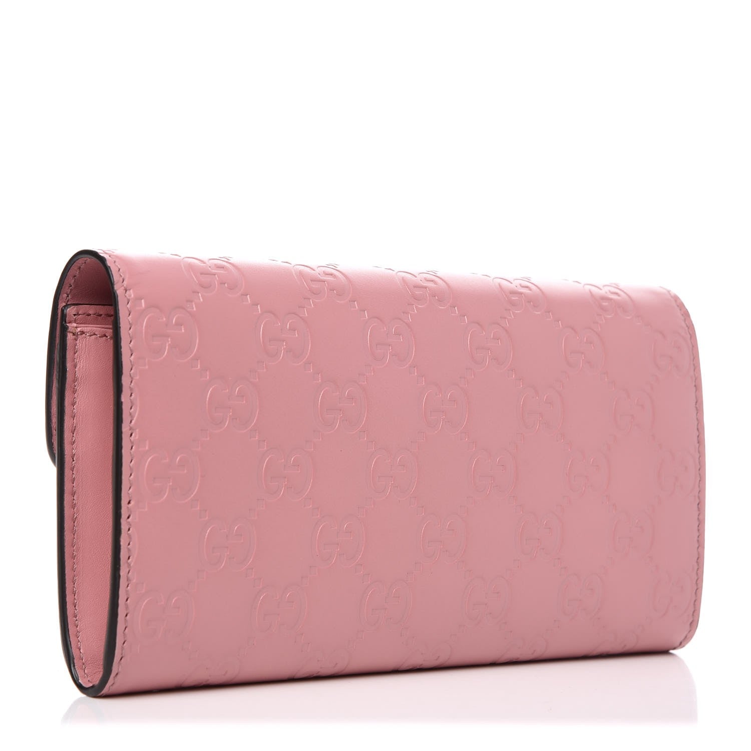 Gucci Guccissima Signature Icon Continental Wallet Carmine Rose 3 of 9