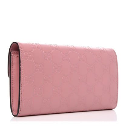 Gucci Guccissima Signature Icon Continental Wallet Carmine Rose 3 of 9