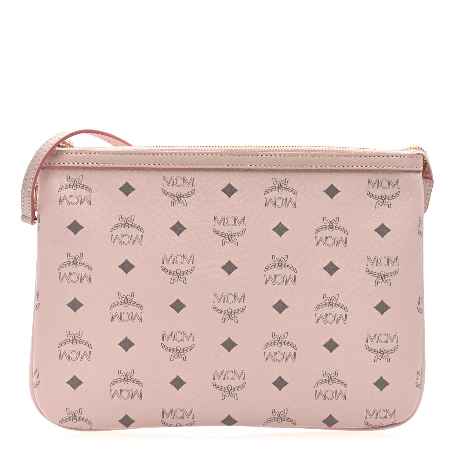 MCM Visetos Liz Shopper Tote Pouch Powder Pink 1 of 6