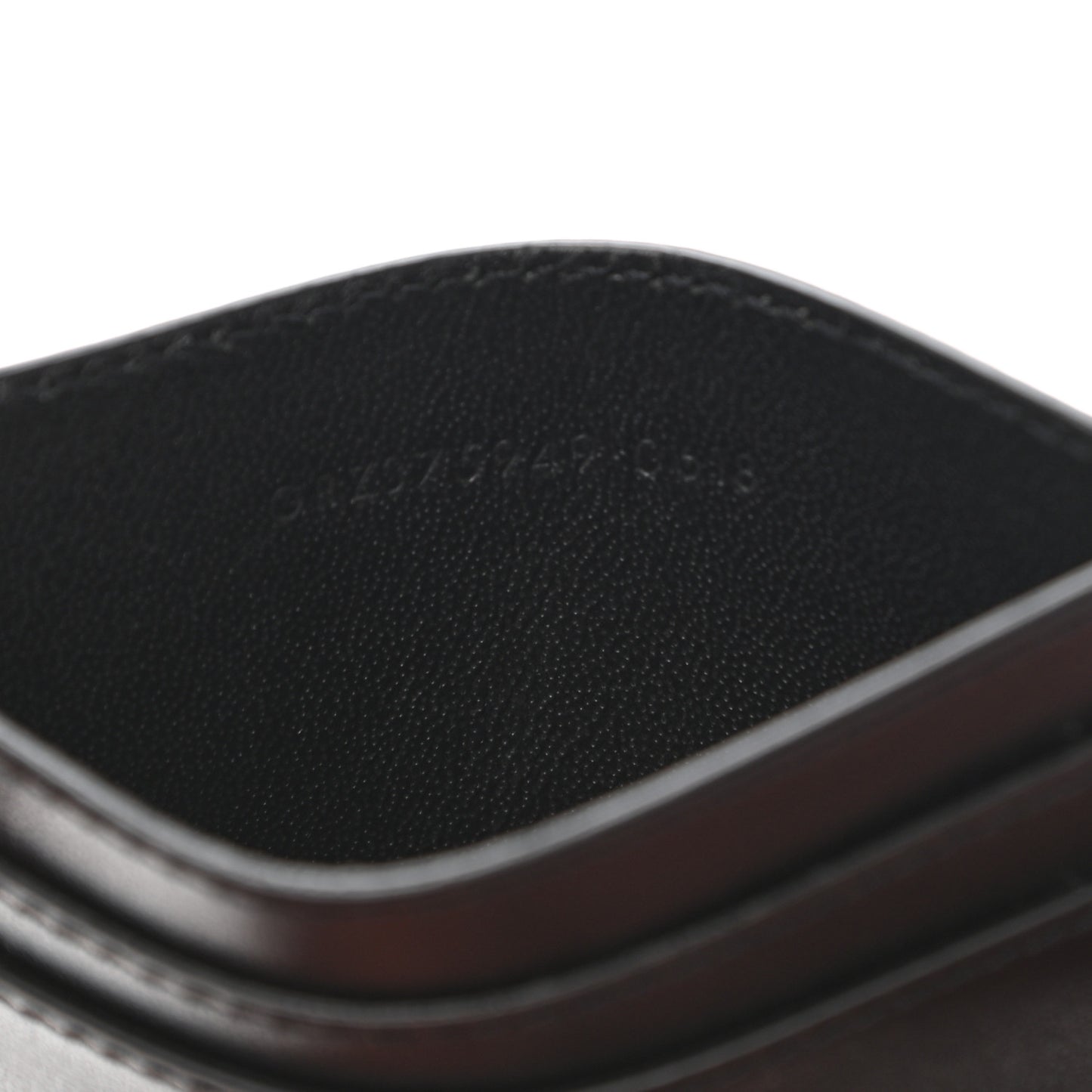 Calfskin Studded Credit Card Case Black