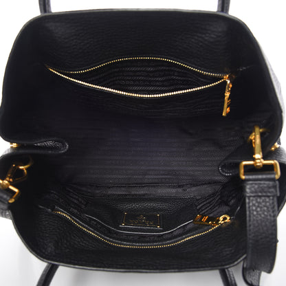 Prada Vitello Daino Tote Black 7 of 9