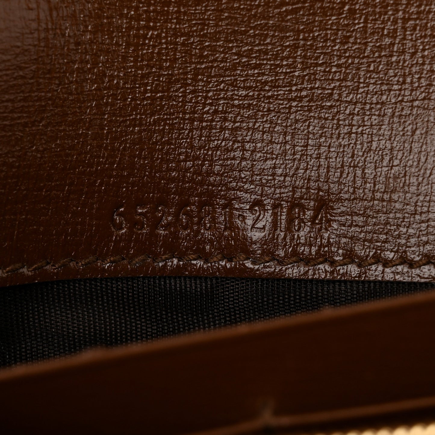 GG Supreme Monogram Azalea Calfskin Web Jackie 1961 Chain Wallet Beige Ebony Brown Sugar