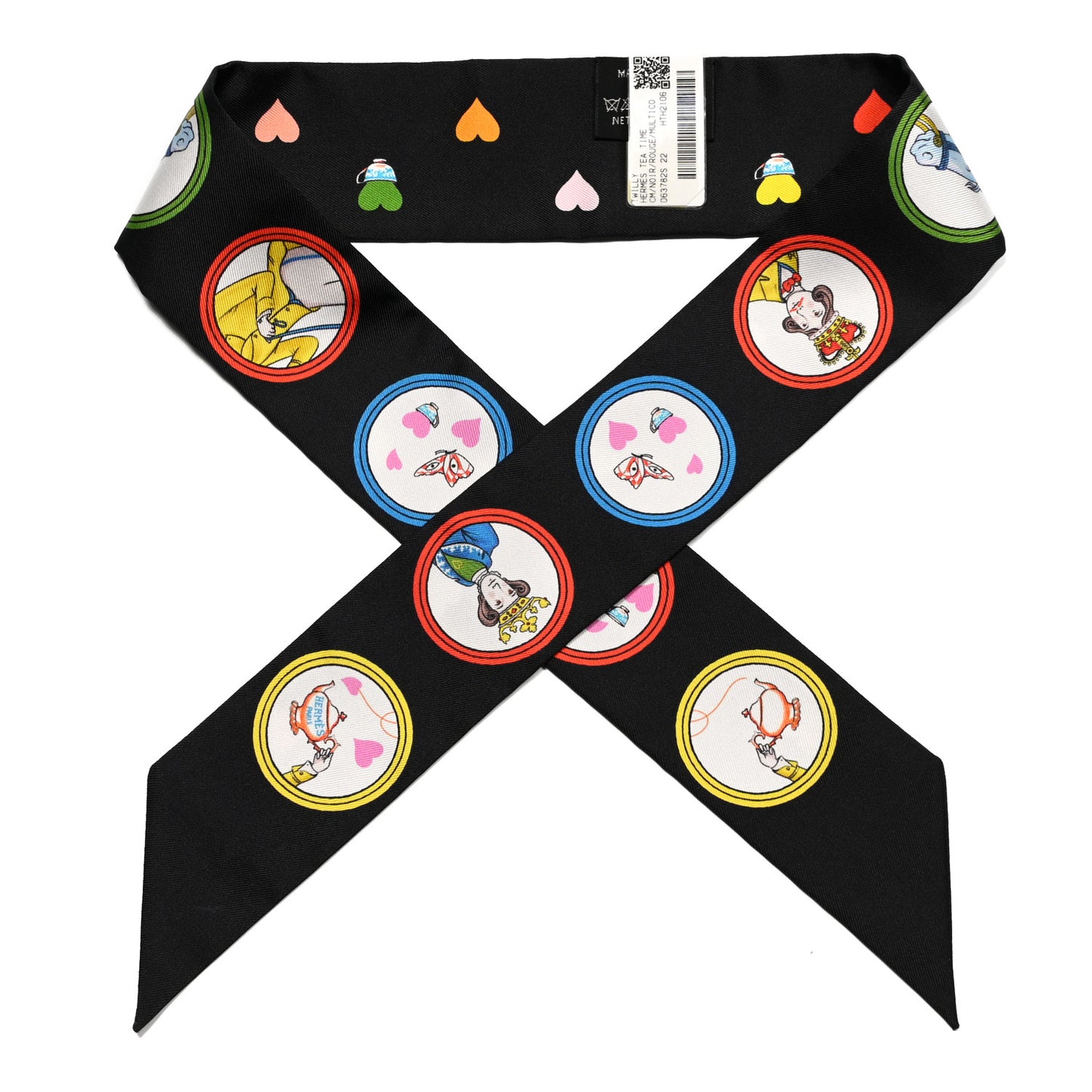 Silk Tea Time Twilly Black Rouge Multicolor