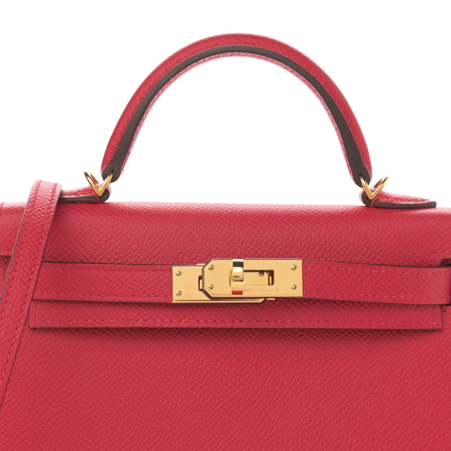 Hermes Epsom Horseshoe Mini Kelly Sellier 20 Rose Extreme Gris Perle 8 of 11