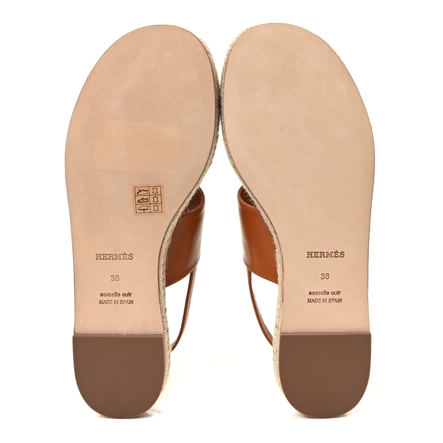 Goatskin Eloise Espadrille Sandals 38 Beige Doré